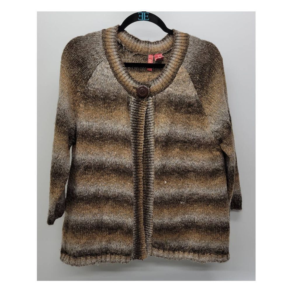 Fresh Striped Pattern Cardigan Medium